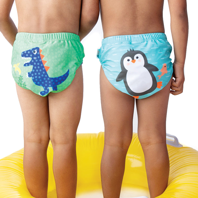 Zoocchini Μαγιώ Πάνα (2pcs Σετ) - Penguin