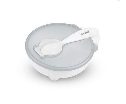 Μπολάκι με Κουτάλι, Γκρι/Λευκό