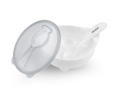 Μπολάκι με Κουτάλι, Γκρι/Λευκό