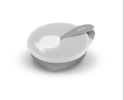 Μπολάκι με Κουτάλι, Γκρι/Λευκό