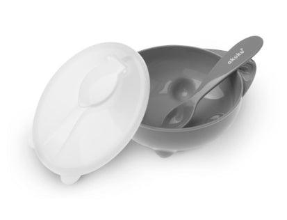 Μπολάκι με Κουτάλι, Γκρι/Λευκό