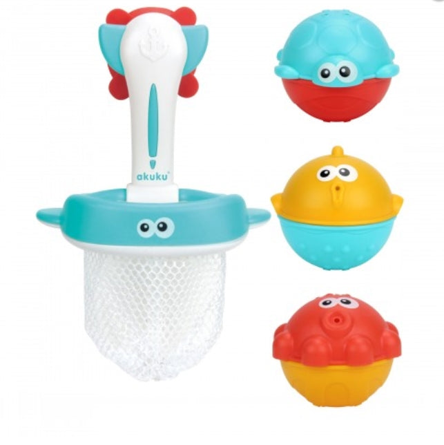 Σετ Απόχη/Καλάθι με Παιχνίδια Μπάνιου