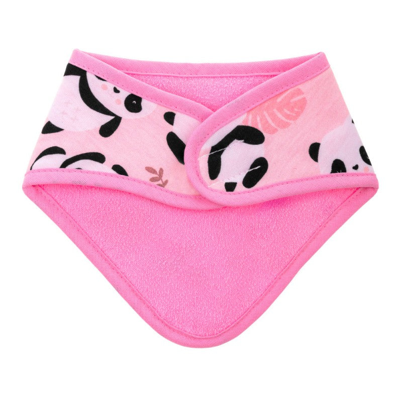 Σαλιάρα μπαντάνα - ροζ panda