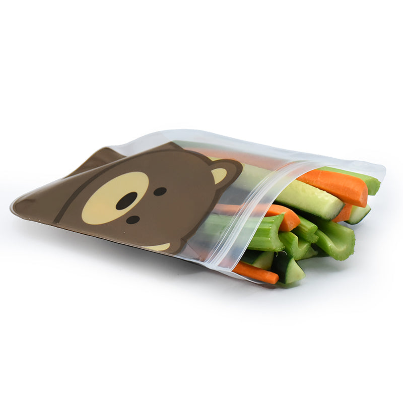 Melii - Επαναχρησιμοποιούμενα Τσαντάκια για σνακ 2 Panda + 2 Bear