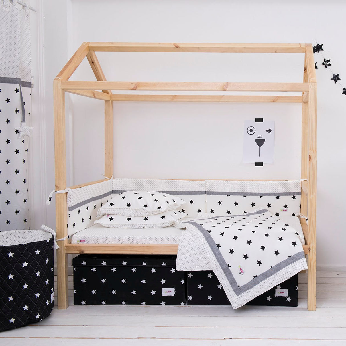 Minene Σετ Κουνιας Black Star