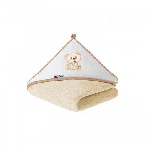 Βρεφική Πετσέτα Με κουκούλα Κρεμ