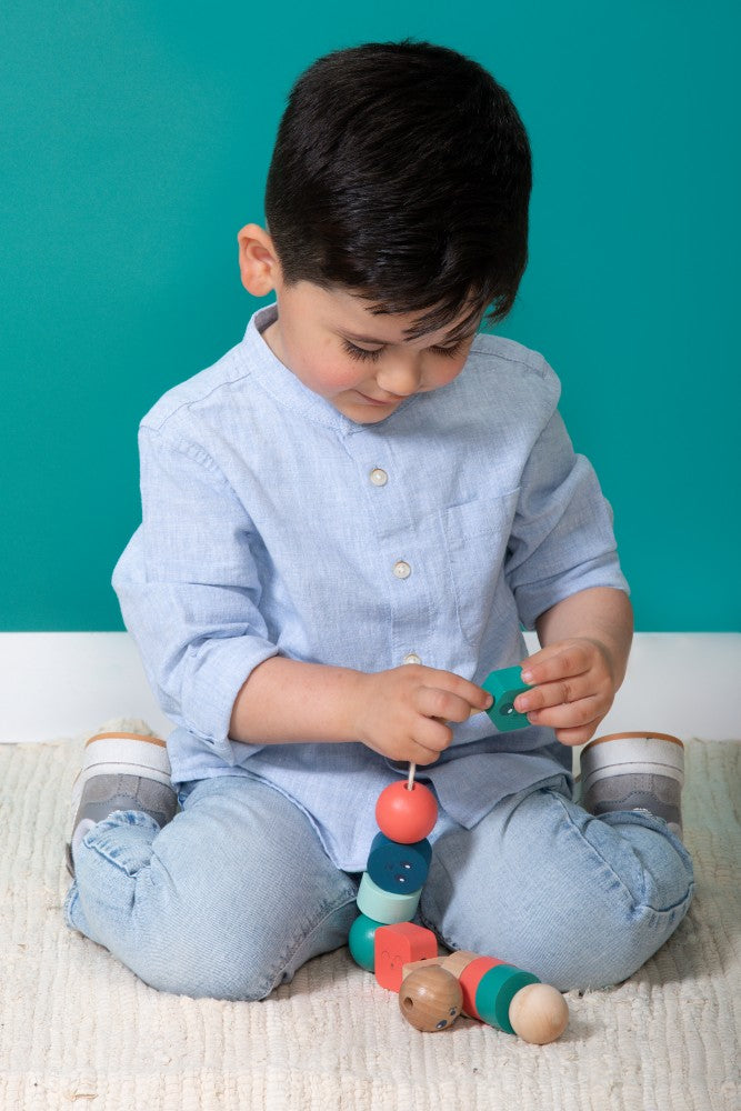 Bs Toys – Ξύλινο Παιχνίδι Λεπτής Κινητικότητας με Χάντρες