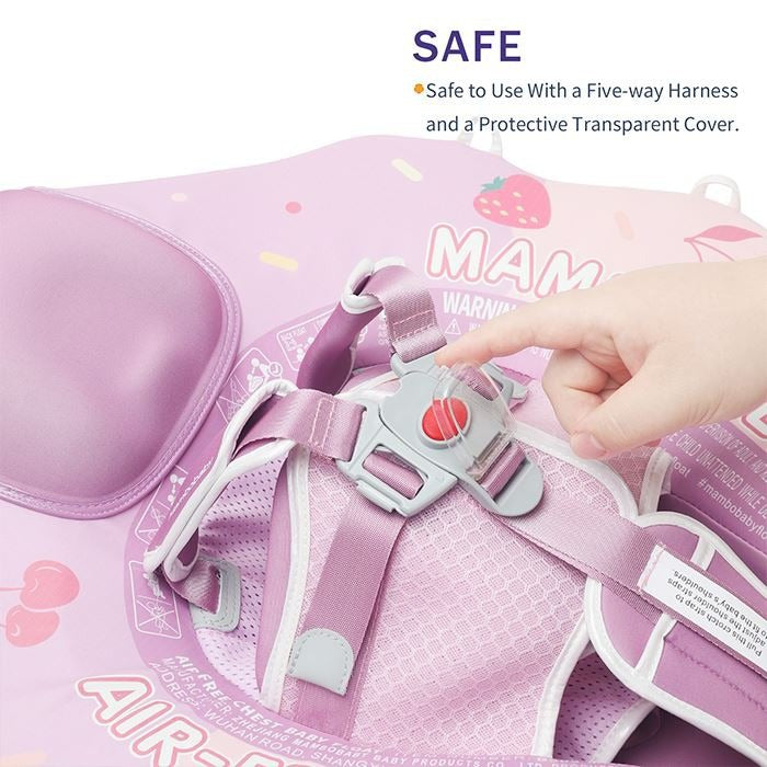 MamboBaby Βρεφικό Σωσίβιο 6-24 Μηνών με Σκίαστρο και Ζώνη 5 Σημείων Ice Cream