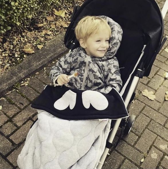 Ποδόσακος/Κάλυμμα Ροζ Πουά