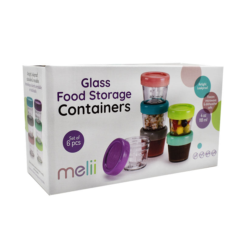 Melii - Γυάλινα δοχέια φαγητού 6τμχ. 118ml