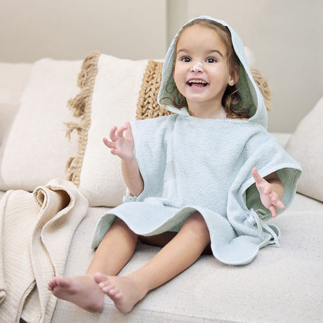 Meyco Πόντσο Μπάνιου Wavy - grey blue - 1-3 years