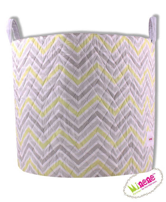 Minene Καλαθι Ζιγκ Ζαγκ Γκρι/Lime