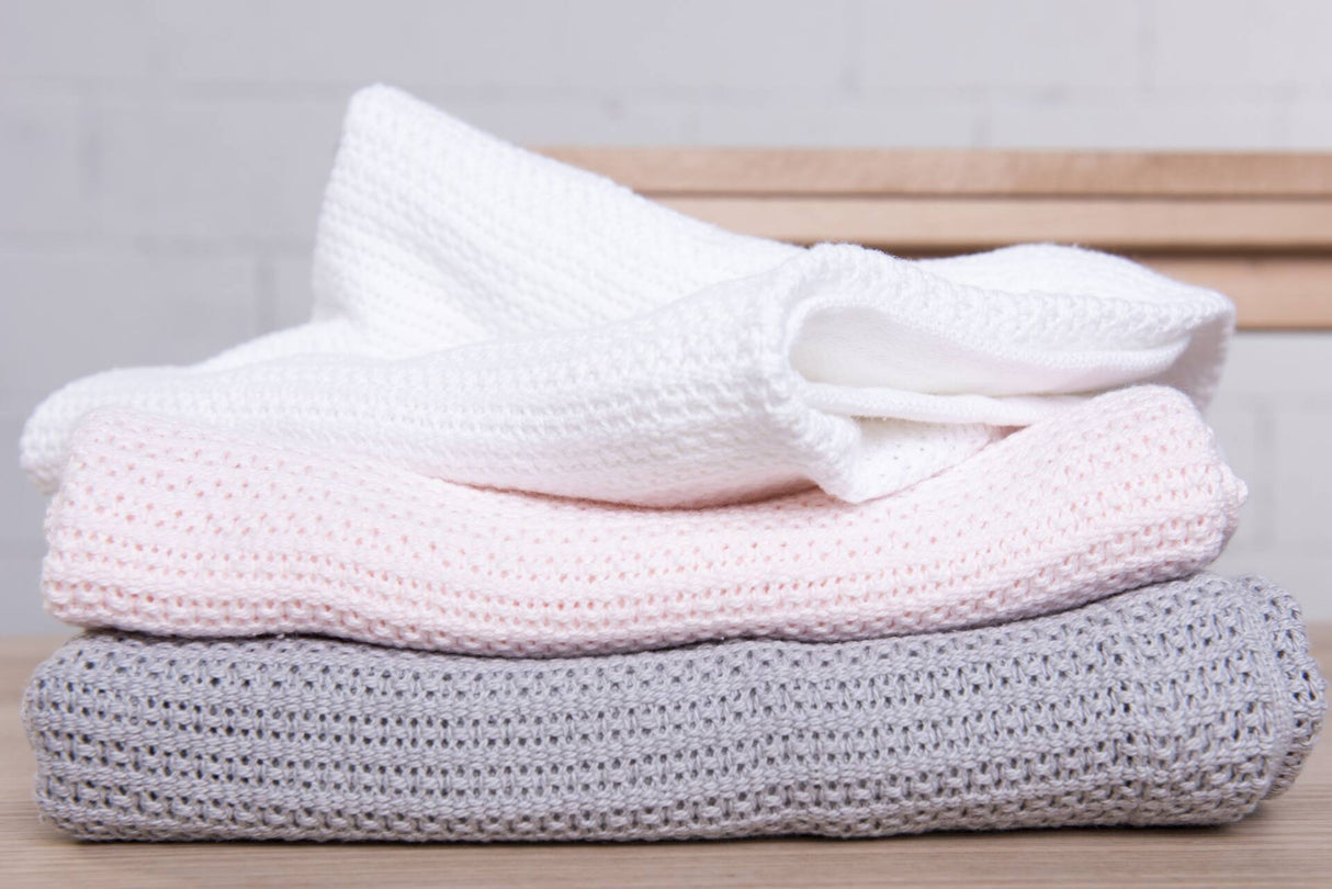 Minene Πλεκτη Κουβερτουλα Grey