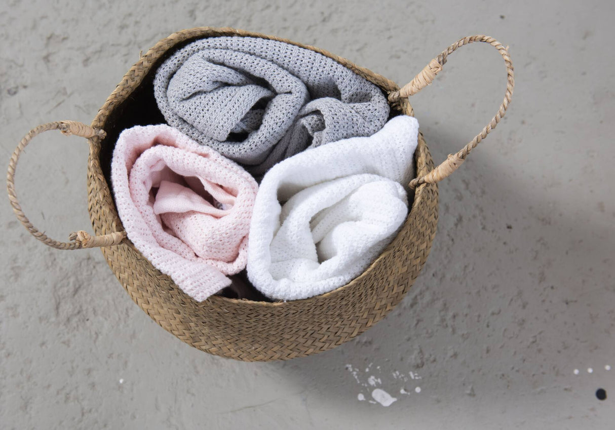 Minene Πλεκτη Κουβερτουλα Grey