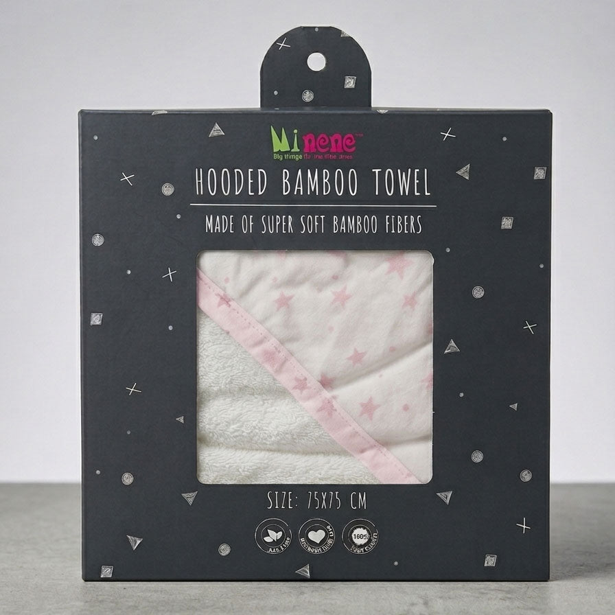 Minene Πετσετα Bamboo Pink Stars
