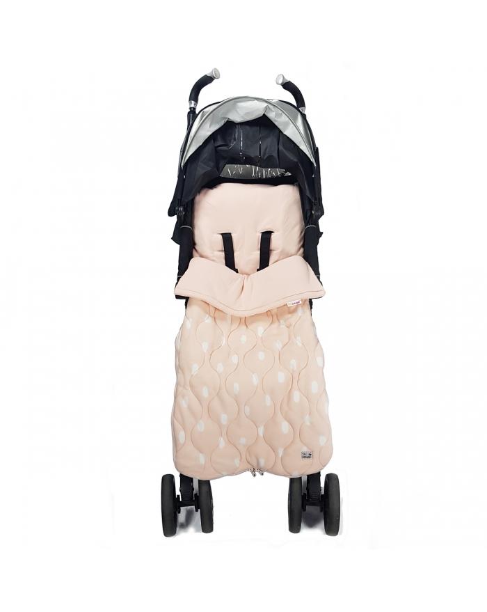 Ποδόσακος/Κάλυμμα Ροζ Πουά