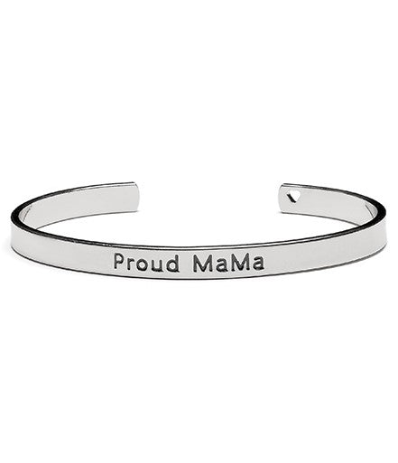 Proud Mama Βραχιόλι Χειροπέδα Mama Gold