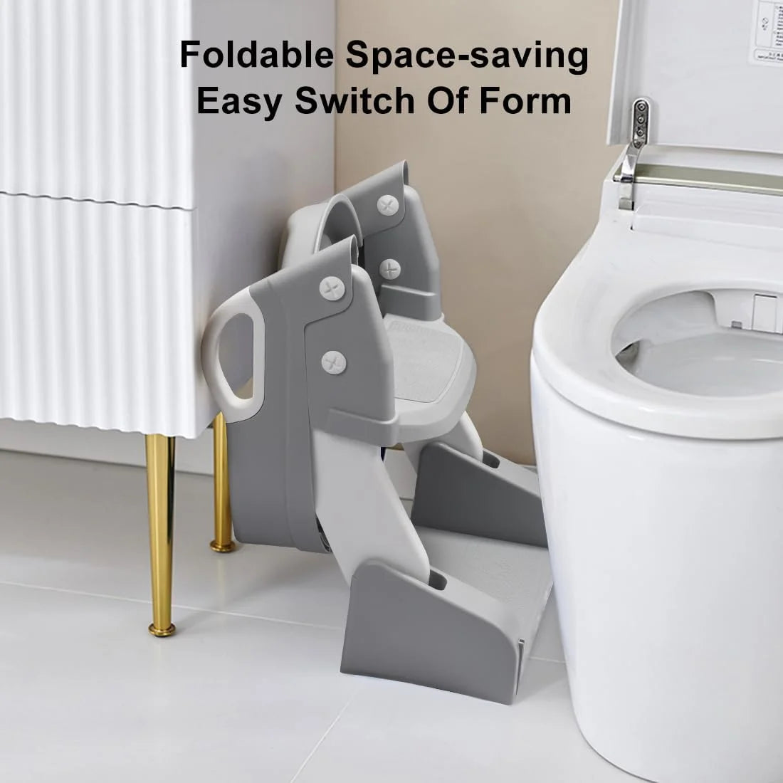 3 σε 1 Εκπαιδευτική Σκαλιέρα Τουαλέτας - Grey