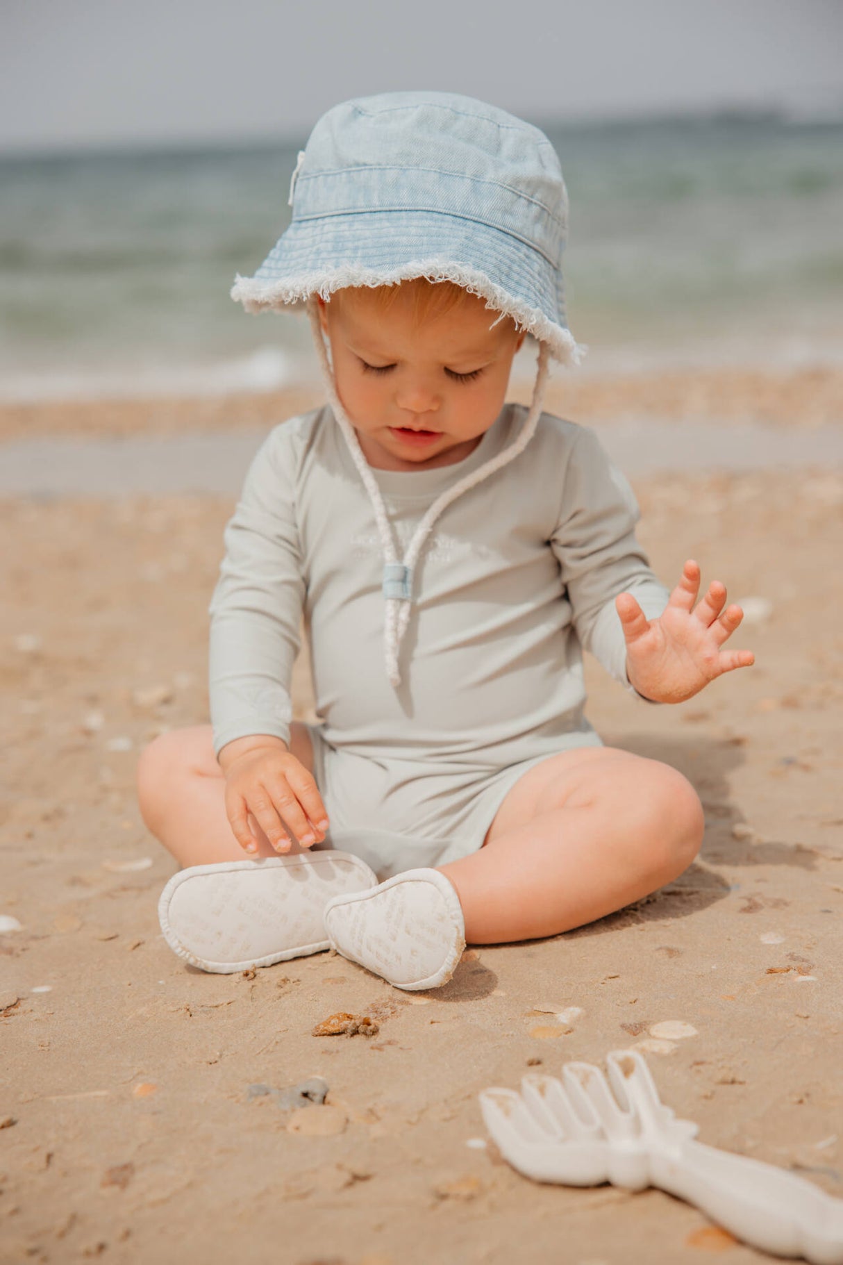 Minene - Ολόσωμο Μαγιώ με Μανίκια UV Olive (6-24 μηνών)