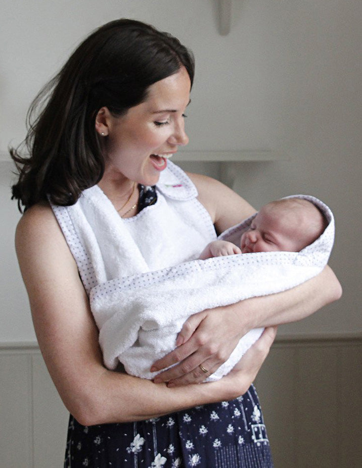 Minene Πετσετα για Νεογεννητο Μωβ Λαγουδακι