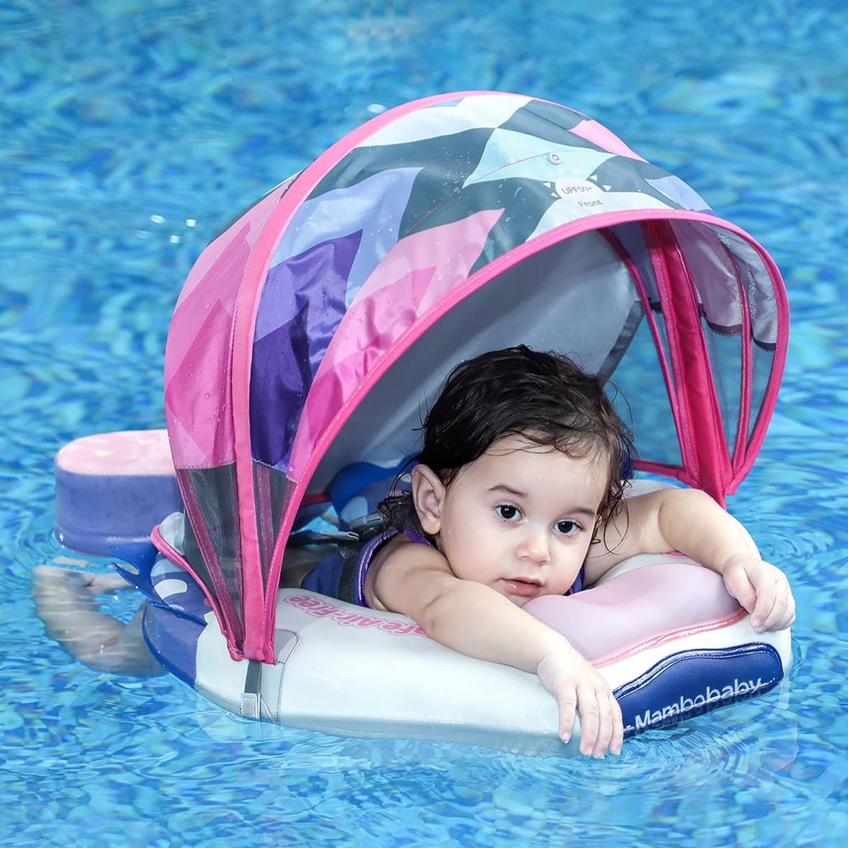 MamboBaby Βρεφικό Σωσίβιο 6-24 Μηνών με Σκίαστρο και Ζώνη 5 Σημείων Colorfish