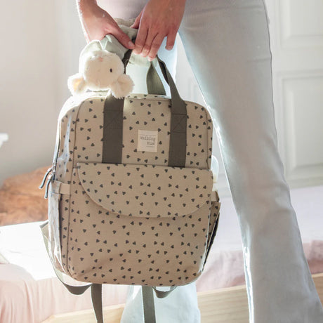Τσάντα Αλλαξιέρα Backpack Poppy Olive Hearts