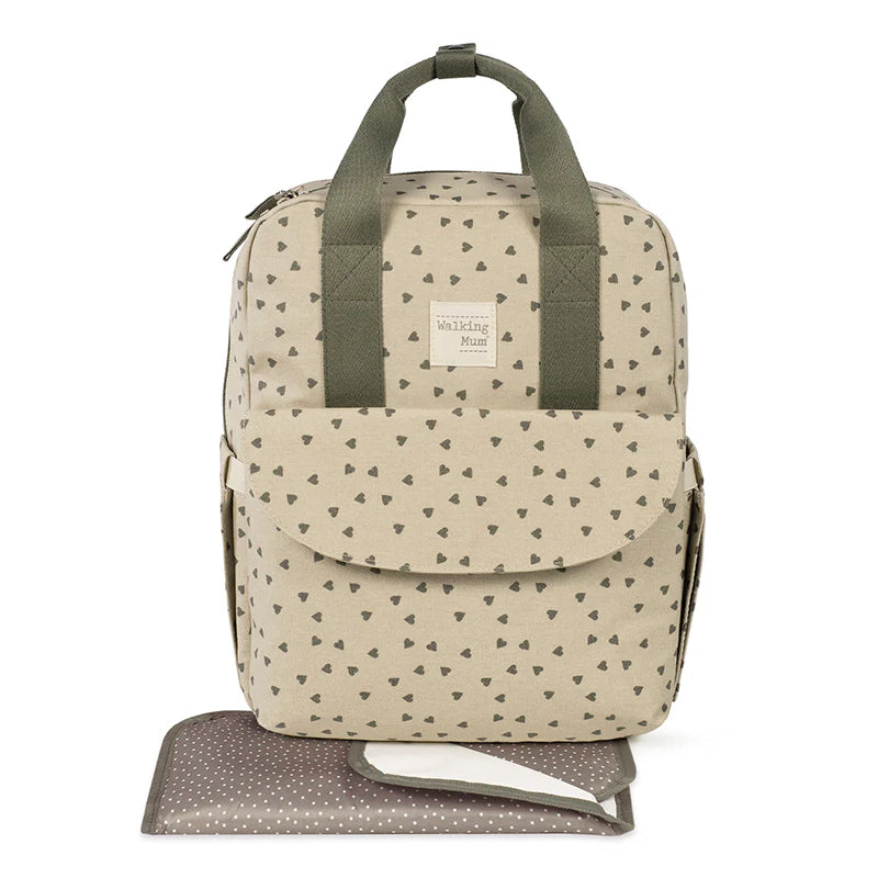 Τσάντα Αλλαξιέρα Backpack Poppy Olive Hearts