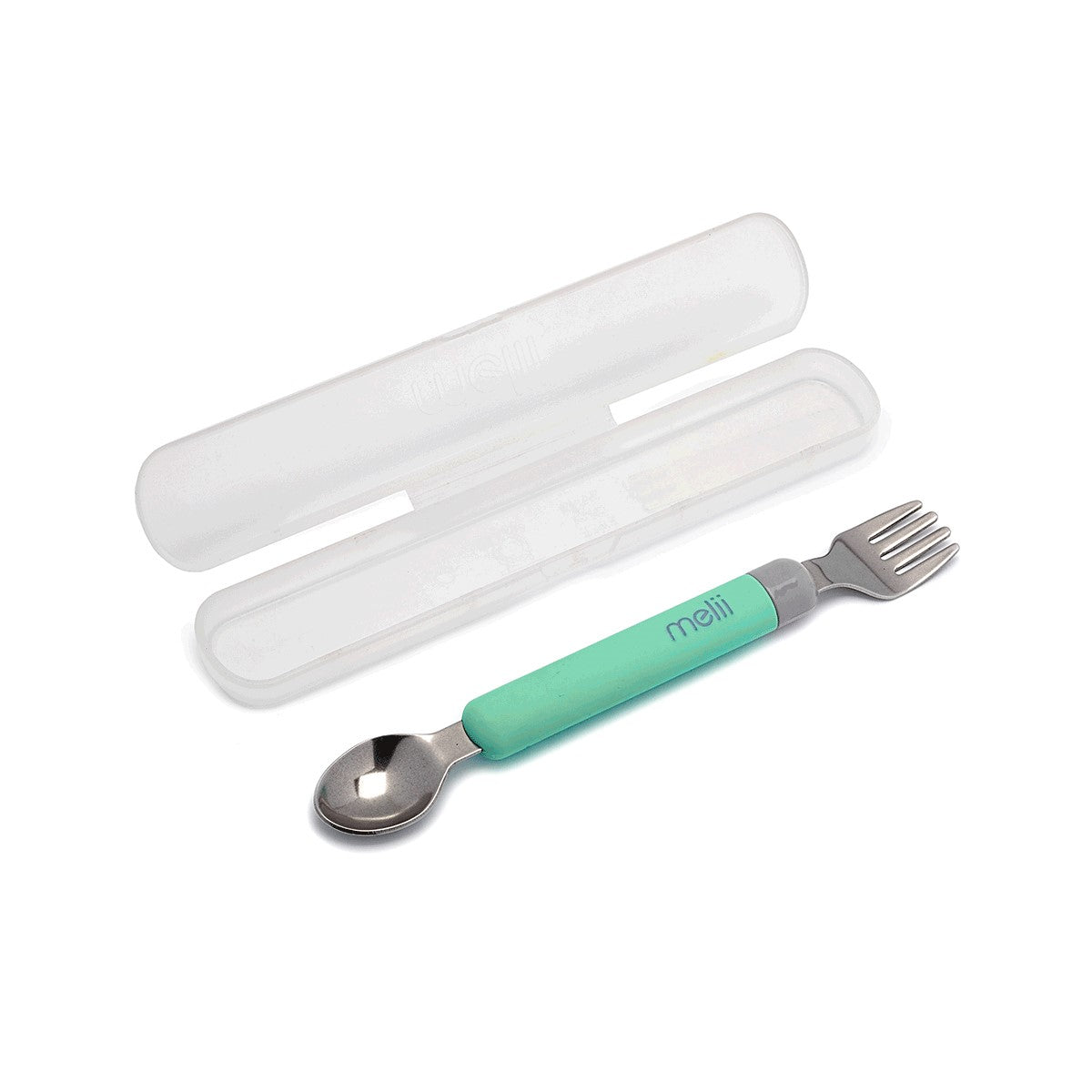 Melii - Spork On the Go (σε θήκη) - Mint/Grey