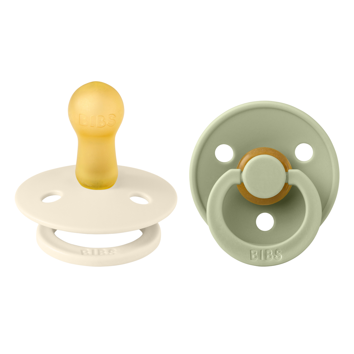 Bibs - Πιπίλες  Colour 2τεμ. - Latex Ivory/Sage  No 2
