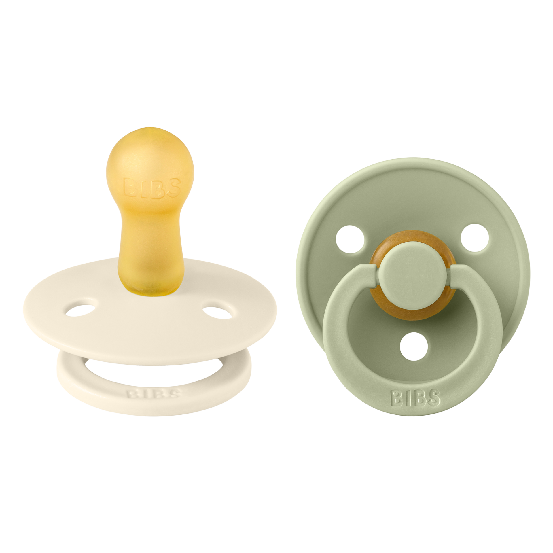 Bibs - Πιπίλες  Colour 2τεμ. - Latex Ivory/Sage  No 2