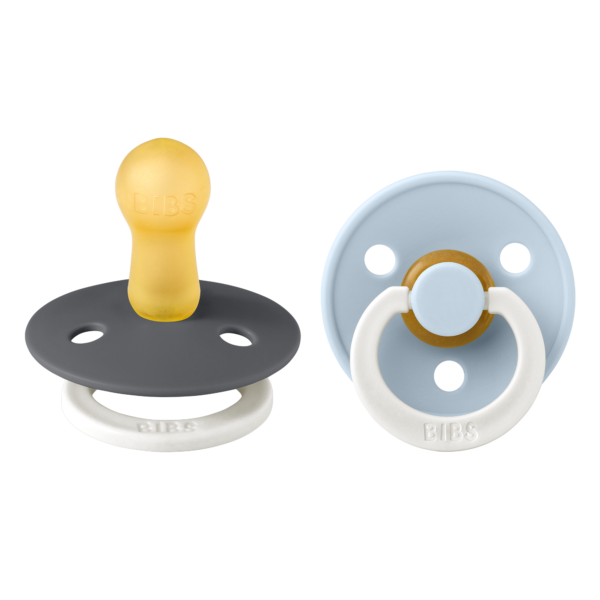 Πιπίλες Colour 2τεμ.- Latex Glow Iron/Baby Blue No 2