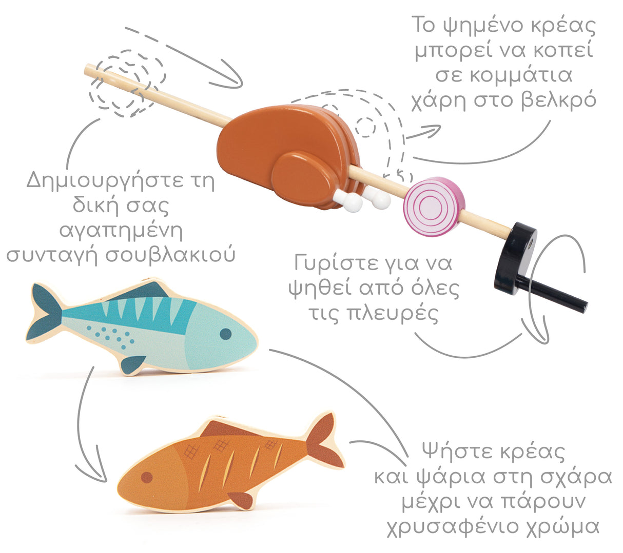 Ξύλινο Σετ Μπάρμπεκιου