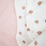 Meyco Σετ 3 Απορροφητικές Λαβέτες/Μουσελίνες Mini Panther Soft Pink - 30x30cm