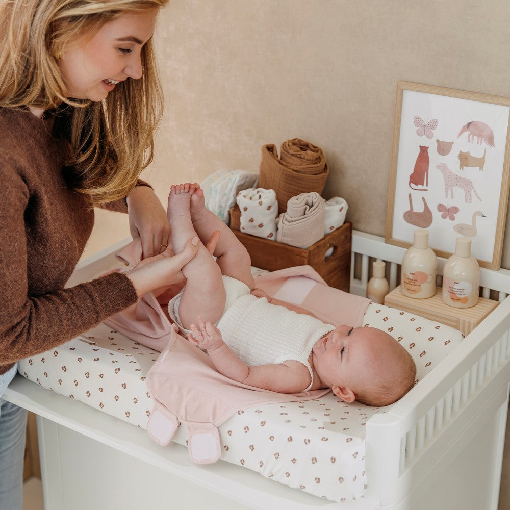 Meyco 2 Pack Swaddle Mini Panther Soft Pink 0-3 μηνών