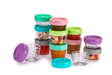 Melii - Glass Baby Food Containers (60 ml set of 6 + 120 ml set of 6)