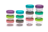 Melii - Glass Baby Food Containers (60 ml set of 6 + 120 ml set of 6)