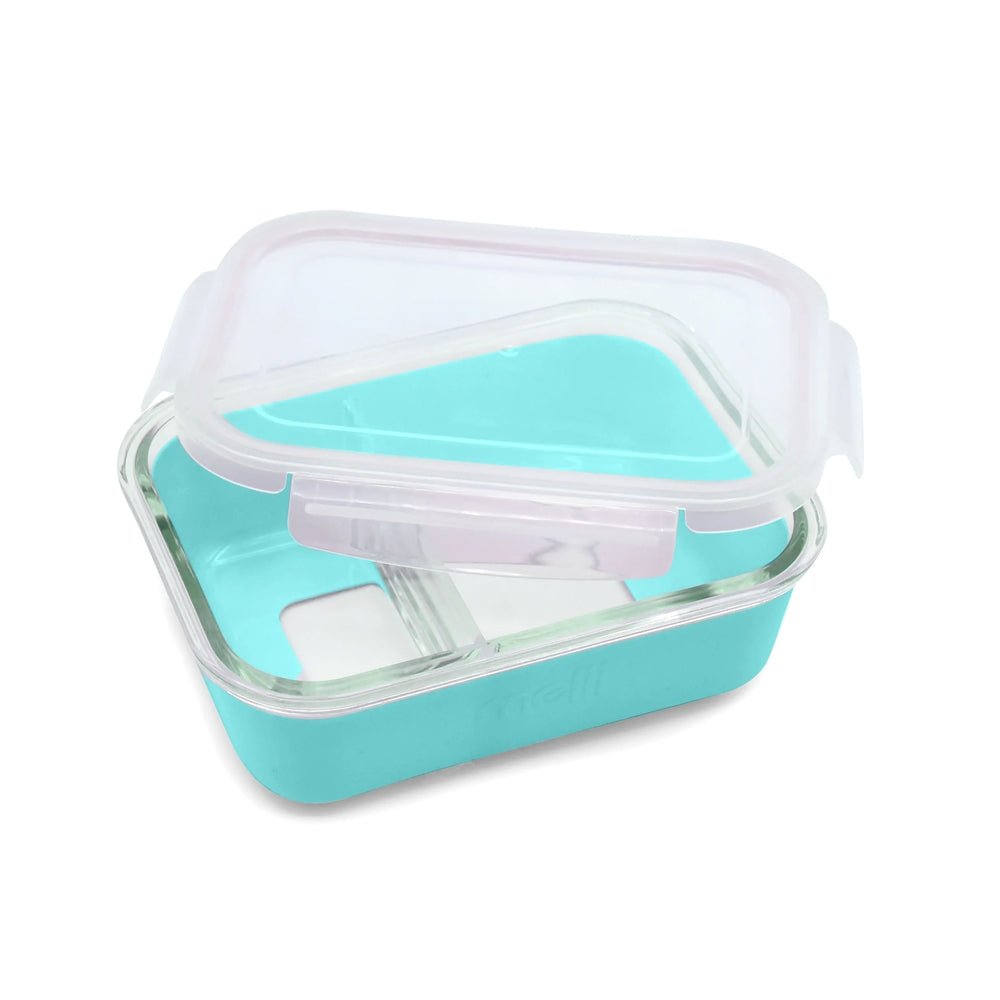 Melii - Glass Bento με θήκη σιλικόνης (740ml set of 1) - blue