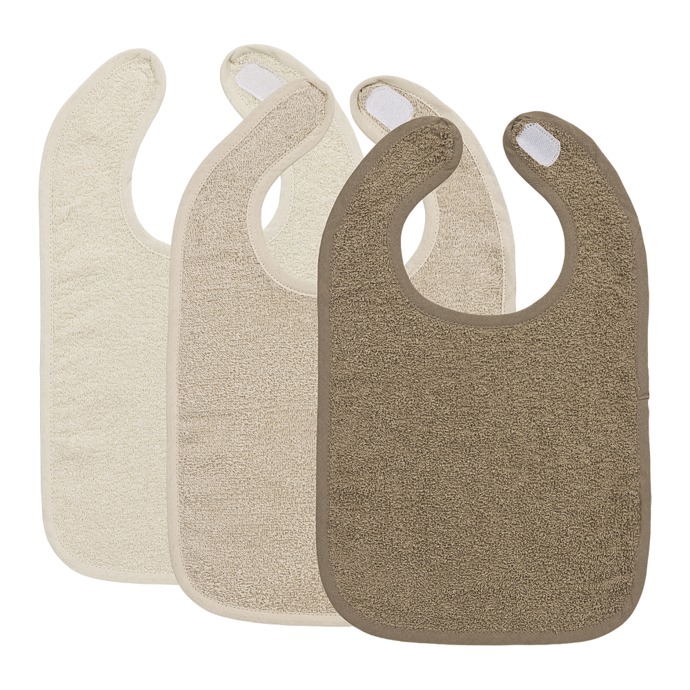 Meyco Σετ 3 Σαλιάρες  Natural/Soft Sand/Taupe