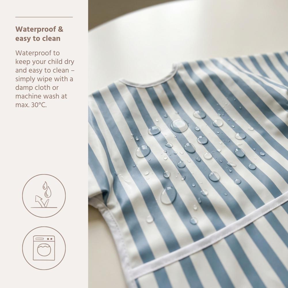 Meyco Σαλιάρα με Μανίκια Fat Stripe Jeans Blue