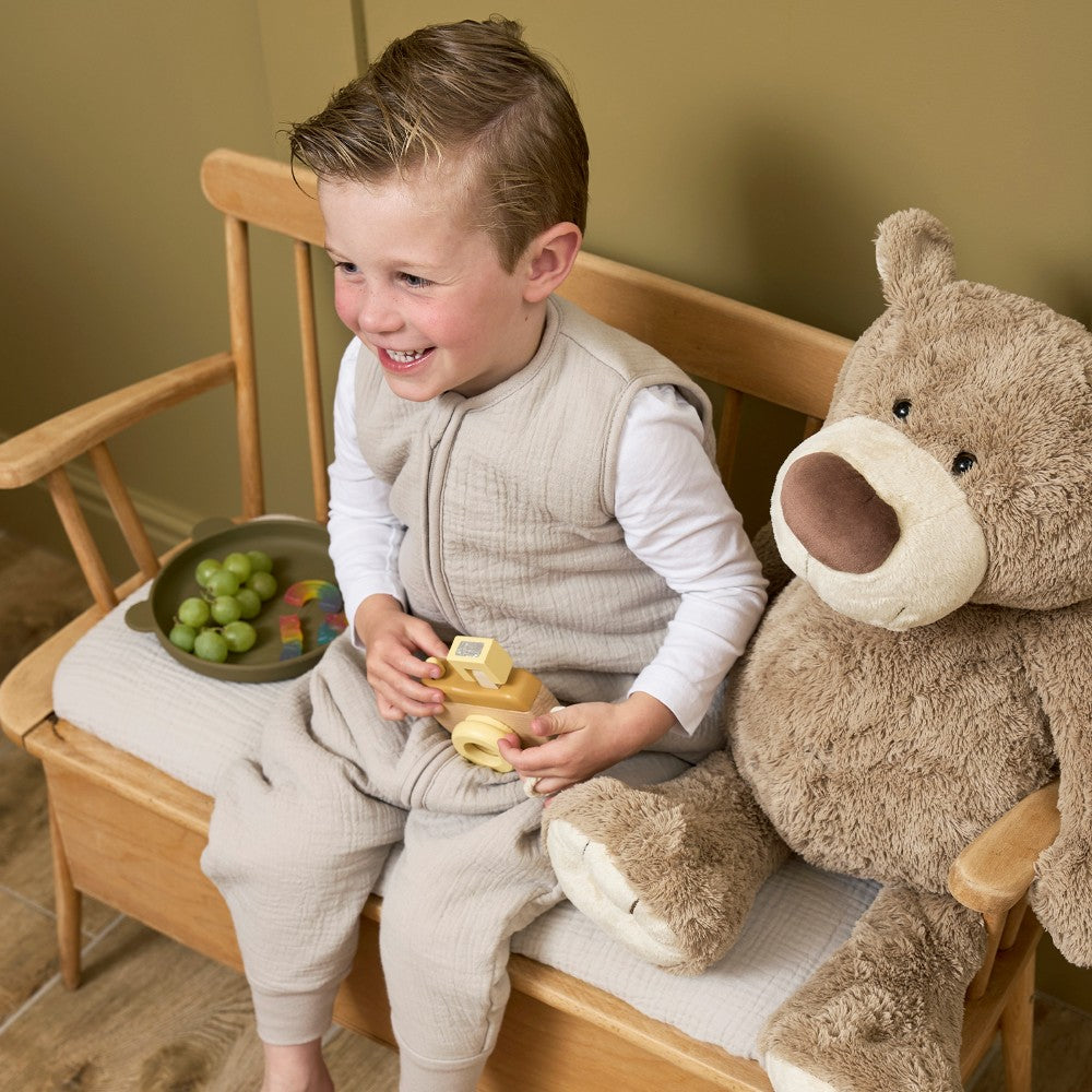 Meyco 100% Βαμβακερός Υπνόσακος με Ποδαράκια Muslin Greige (9 μηνών-5 ετών)