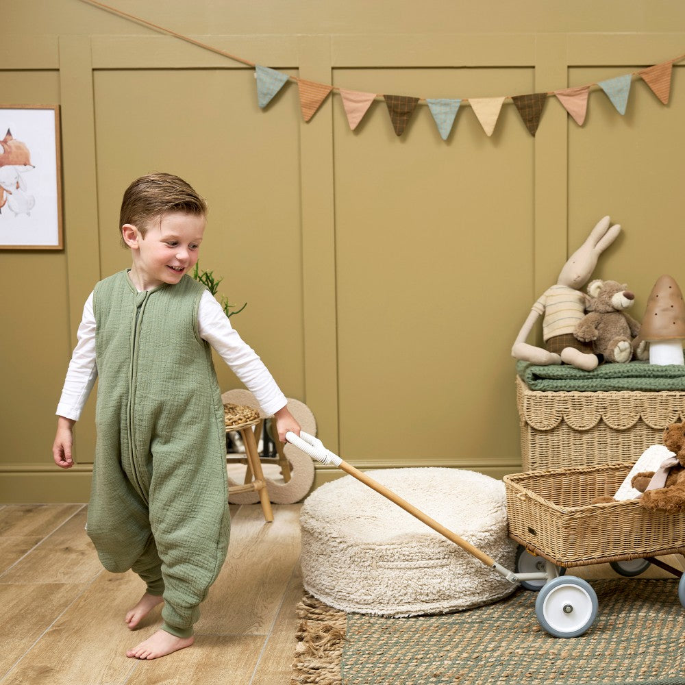 Meyco 100% Βαμβακερός Υπνόσακος 2.0 Tog με Ποδαράκια Muslin Olive Green (9 μηνών-5 ετών)