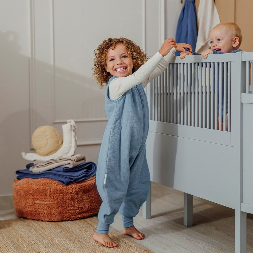 Meyco 100% Βαμβακερός Υπνόσακος 2.0 Tog με Ποδαράκια Muslin Jeans Blue (9 μηνών-5 ετών)