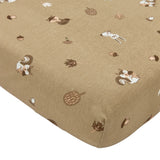 Meyco Σεντόνι με Λάστιχο Jersey Forest Animals Sand 70x140/150cm