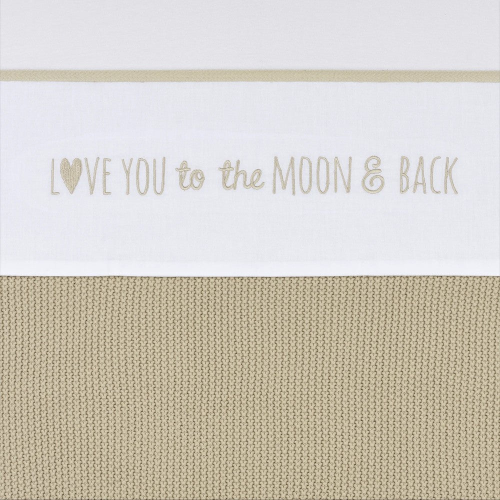Meyco Σεντόνι Love you to the moon & back Sand 100x150cm