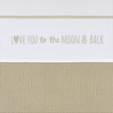 Meyco Σεντόνι Love you to the moon & back Sand 100x150cm