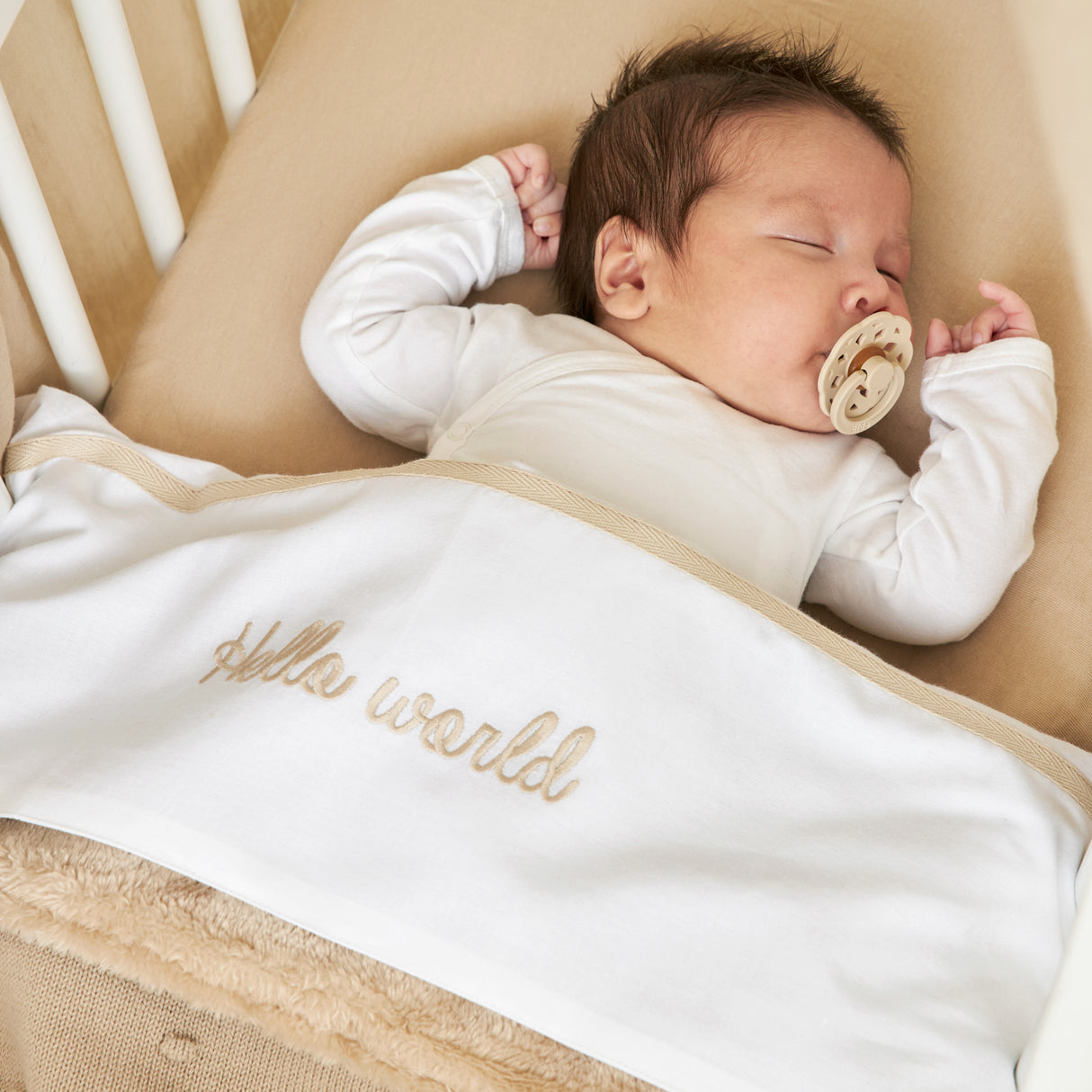 Meyco Σεντόνι Hello World Sand 100x150cm