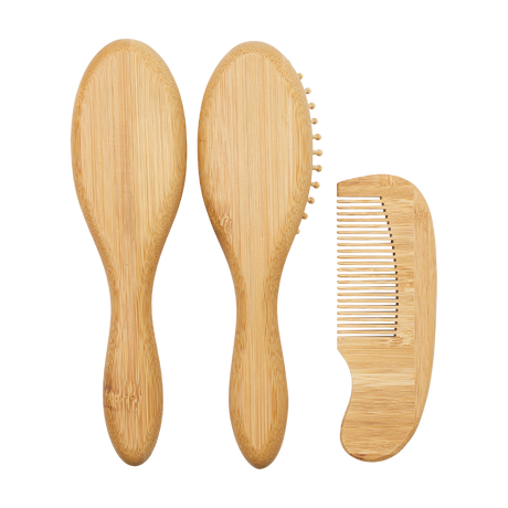 Meyco Βρεφικό Σετ Περιποίησης Μαλλιών Bamboo Natural (3 τεμ.)