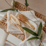 Meyco Βρεφικό Σετ Περιποίησης Μαλλιών Bamboo Stripe Natural/Walnut (3 τεμ.)