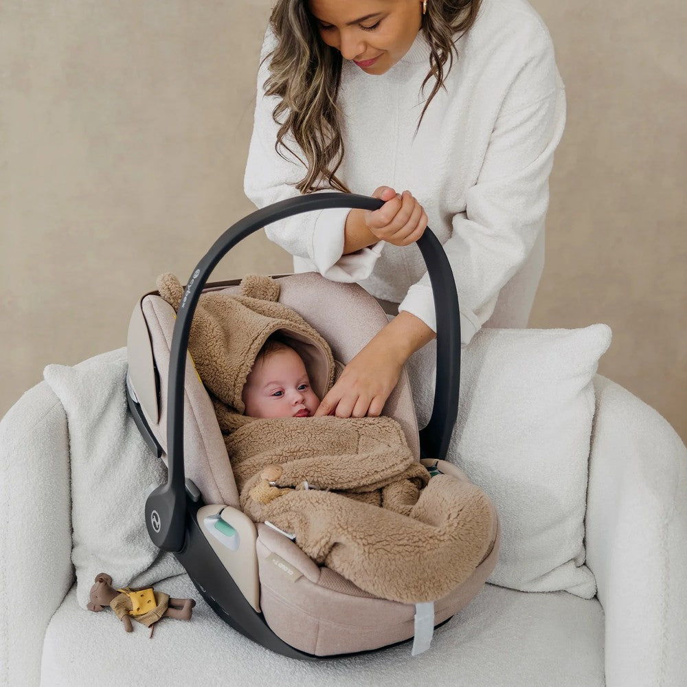 Meyco Wrap Κουβερτούλα Teddy για τη βόλτα Bear Brown