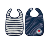 Baby To Love Σετ 2 σαλιάρες/ποδιές – Blue Stripes